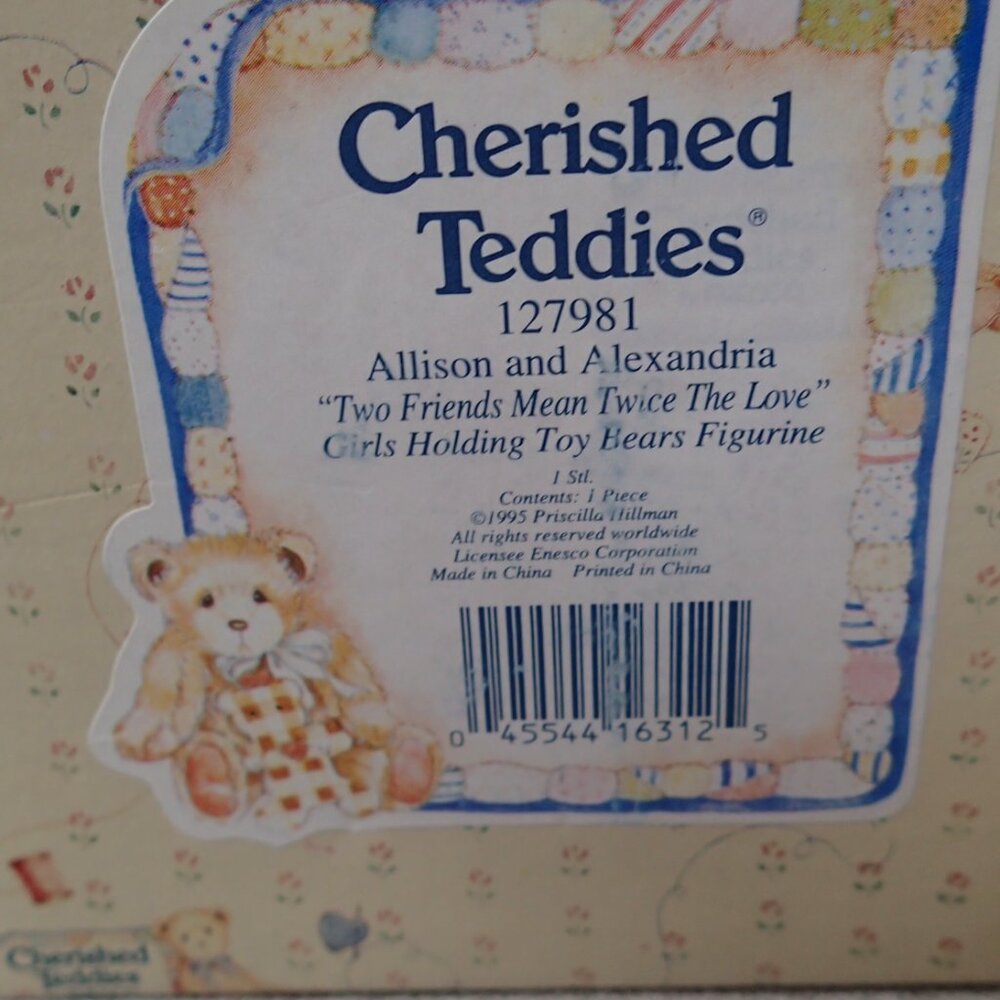 Allison and Alexandria "Two Friends Mena Twice The Love" Cherished Teddies - Picture 2 of 6